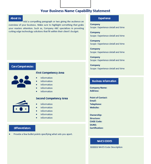 Capability Statement Template