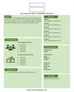 Capability Statement Template 