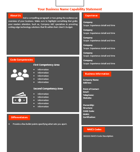 Capability Statement Template