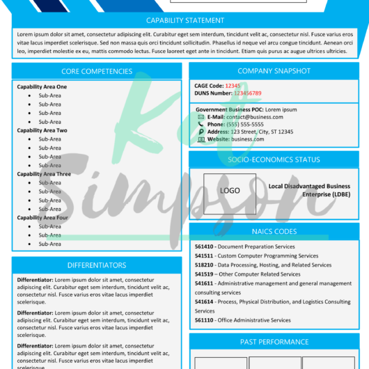 Modern Capability Statement Template - CSNI2
