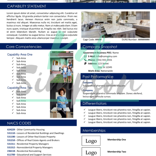 Traditional Capability Statement Template - CSIM3