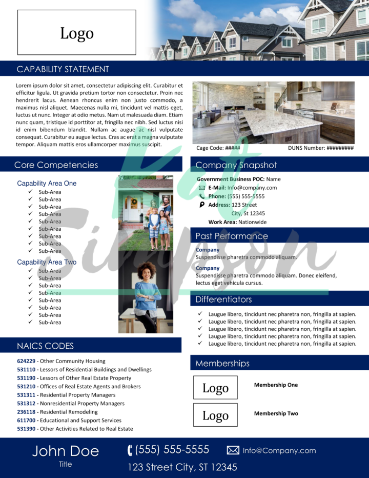Traditional Capability Statement Template - CSIM3