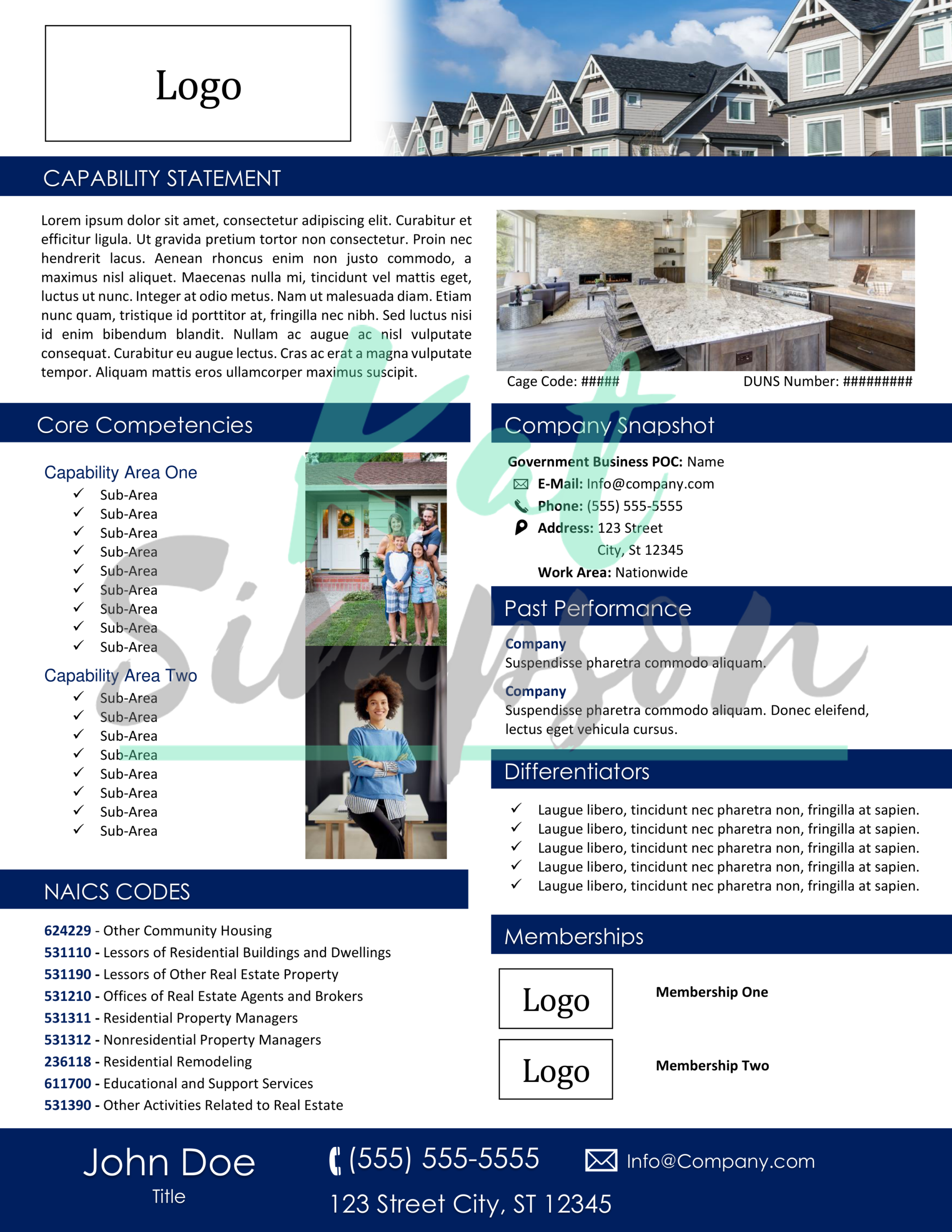 Traditional Capability Statement Template - CSIM3