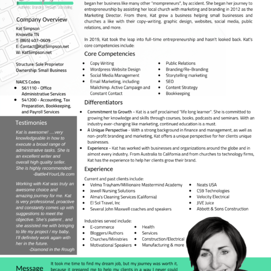 Consultant Capability Statement Template - Canva Template