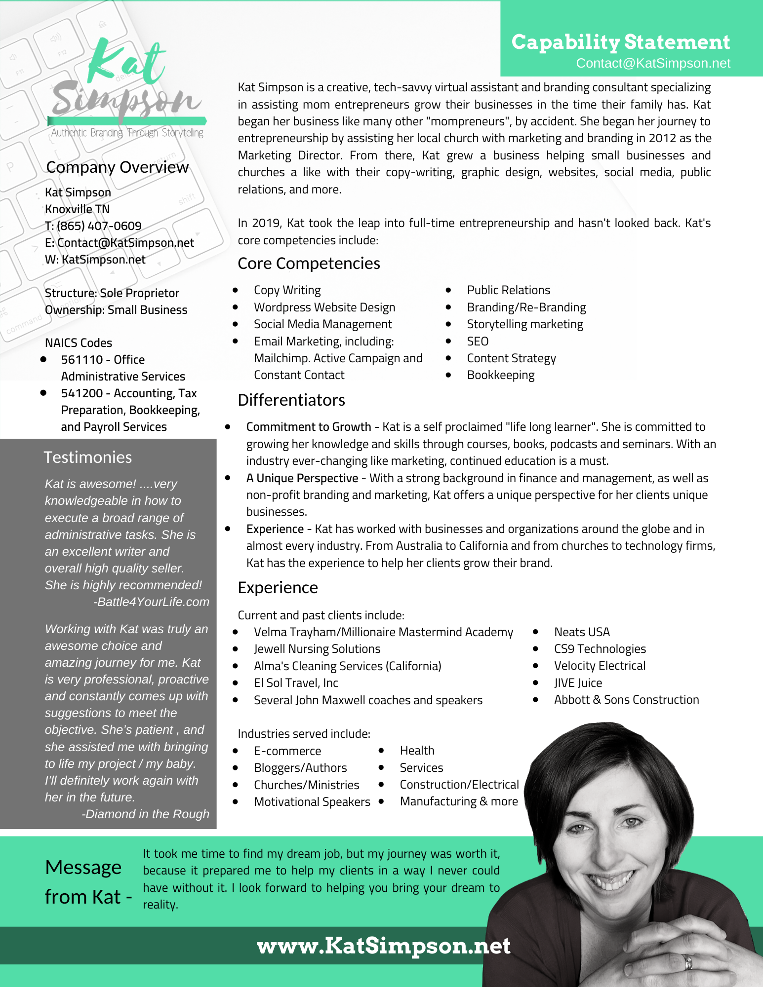 Consultant Capability Statement Template Canva Template